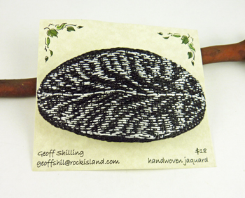 GS-W500 Woven Hair Clip, Black and White